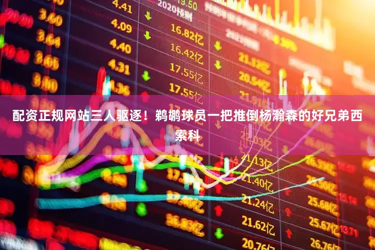 配资正规网站三人驱逐！鹈鹕球员一把推倒杨瀚森的好兄弟西索科